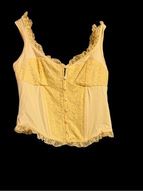 Yellow Lace Bustier top.